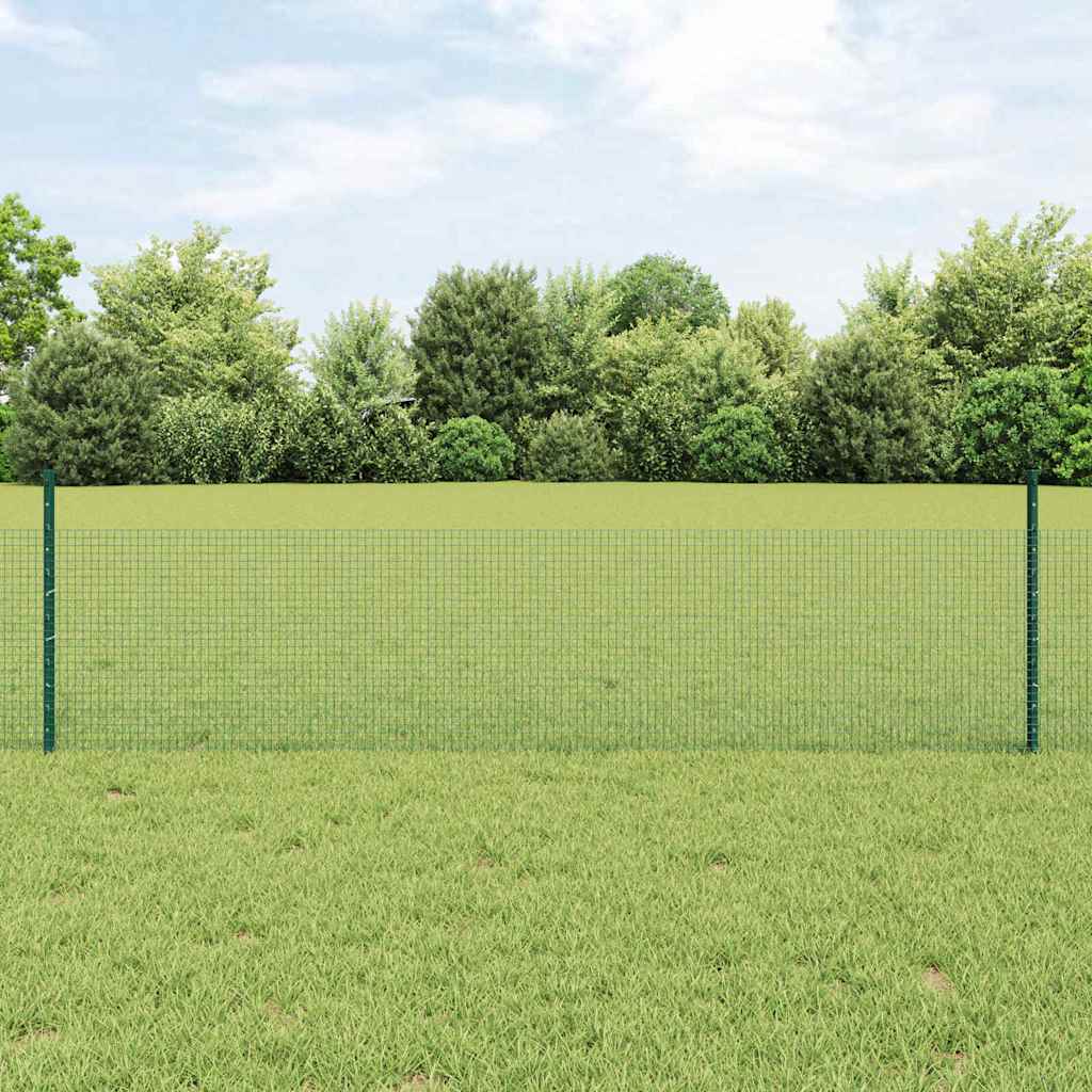 Chicken Wire Fence Set Set of 2 Green Metal 10 x 0.5 m fence