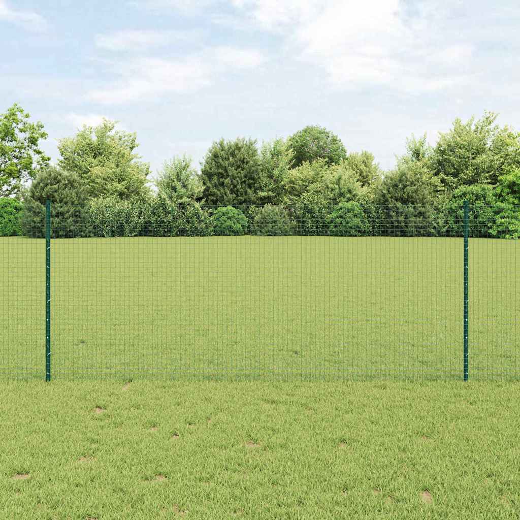 Chicken Wire Fence Set Set of 2 Green Metal, Plastic 10 x 1 m