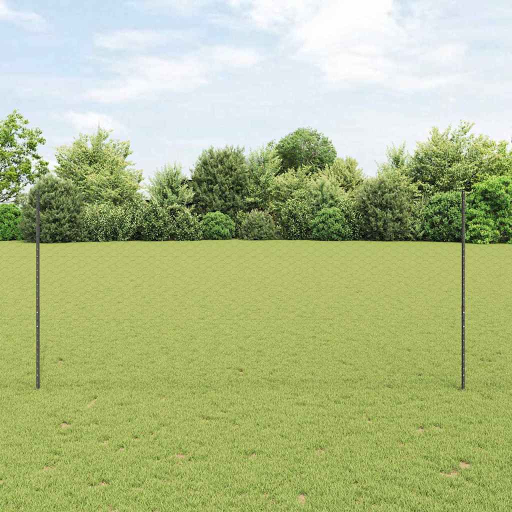 Fence Posts 10 pcs U-Channel Grey 140 cm Steel
