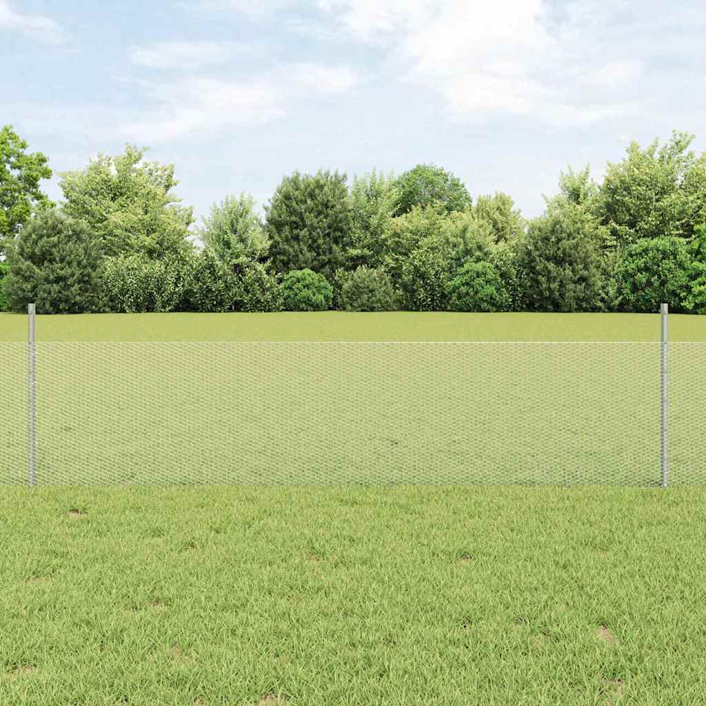 Fence Posts 5 pcs U-Channel 60 cm Galvanised Steel