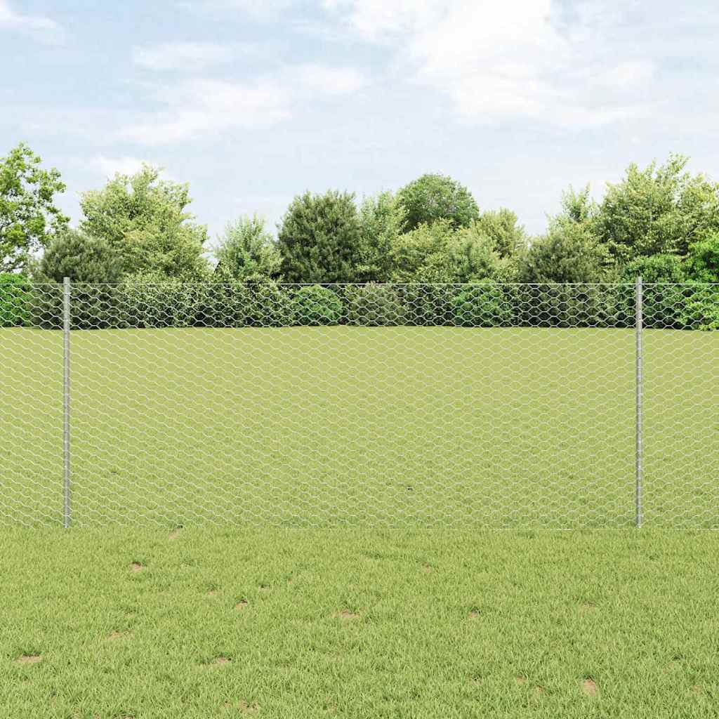 Fence Posts 10 pcs U-Channel 100 cm Galvanised Steel