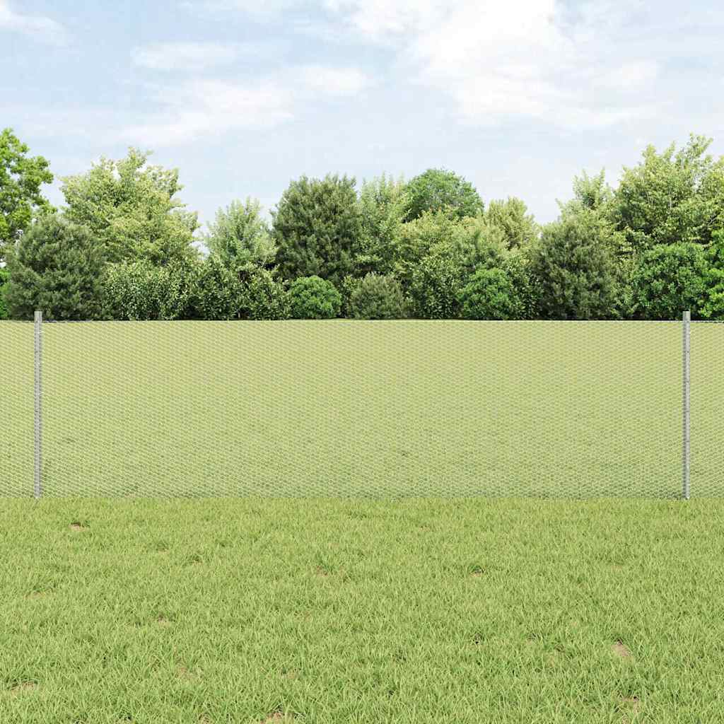 Fence Posts 11 pcs U-Channel 60 cm Galvanised Steel