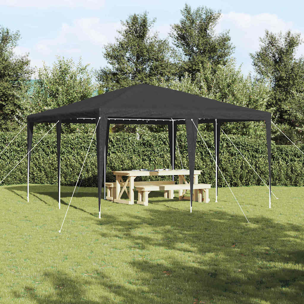 SEOWOD Party Tent Anthracite 400x400x266 cm Polyethylene and Steel