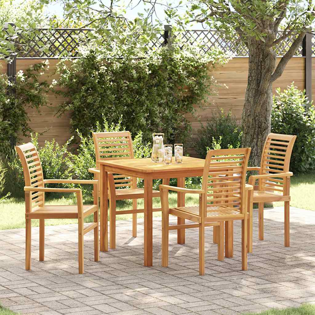 BROGLEN Dining Chair 2 pcs 62.5x54.x95.5 cm Solid Teak Wood - Brown