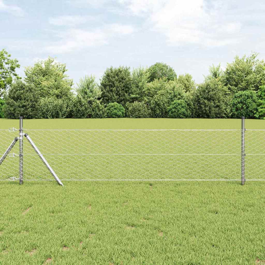 Hexagon Fence 0.8x25 m Galvanised Steel