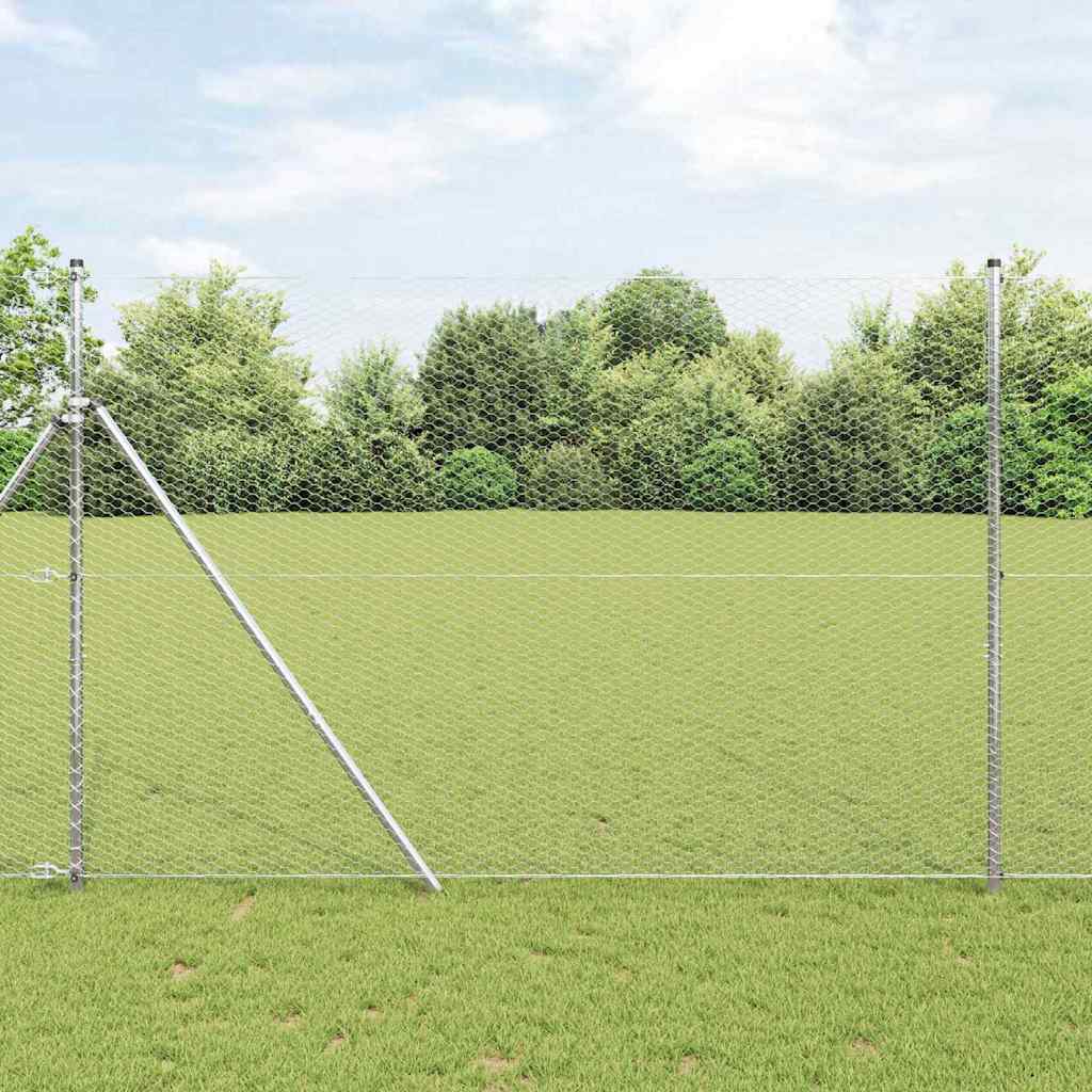 Hexagon Fence 1.6x25 m Galvanised Steel