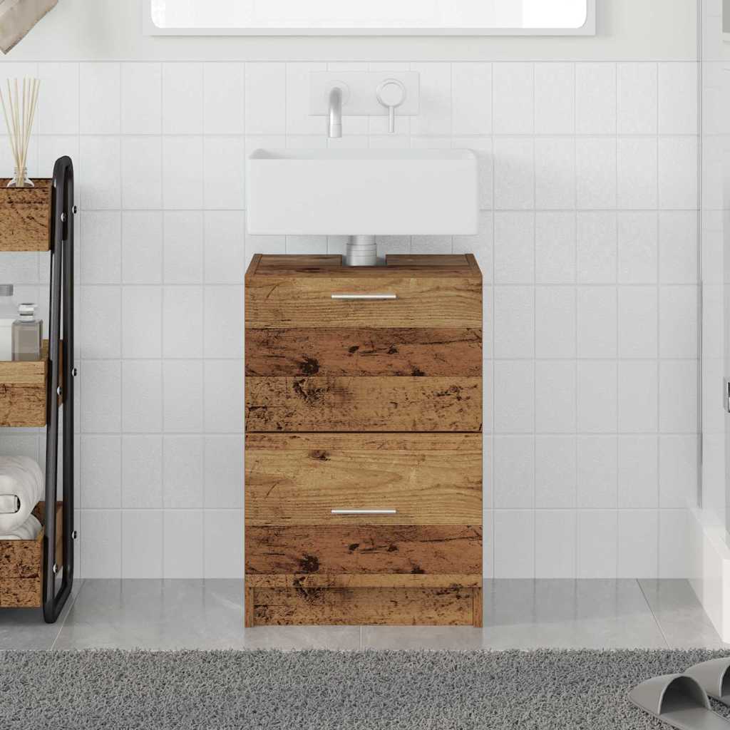 Sink Cabinet Old Wood 40x37x59 cm Engineered Wood
