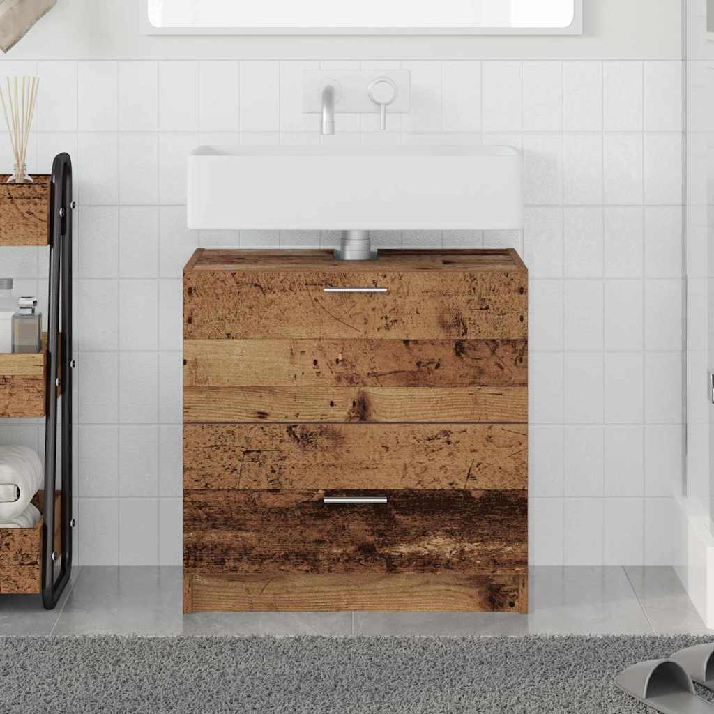 Sink Cabinet Old Wood 59x37x59 cm Engineered Wood