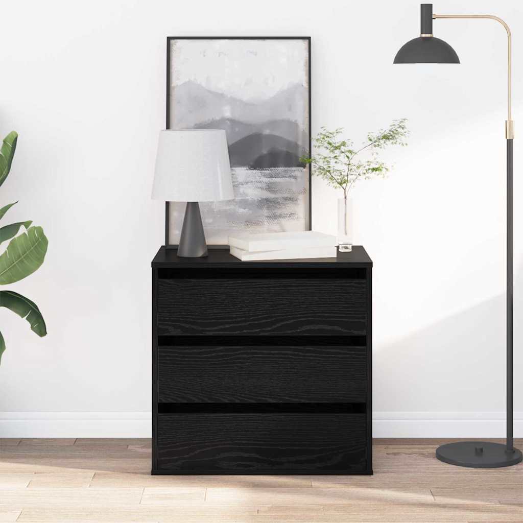 ZENVOR Black Chest of Drawers - Small-sized, 3 Drawers