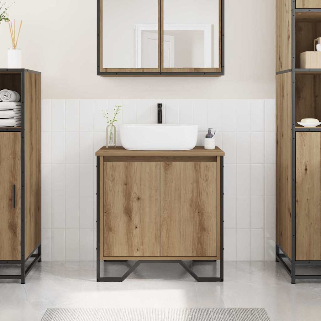 Bathroom Sink Cabinet Artisan Oak 60x35x50 cm Engineered Wood