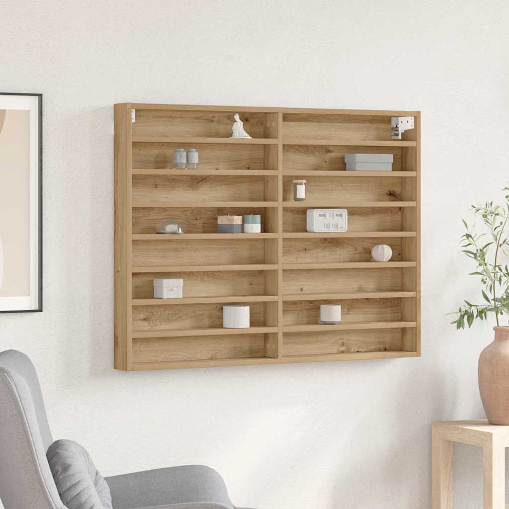 Vitrine Cabinet Artisan Oak 100x8,5x75 cm Engineered Wood