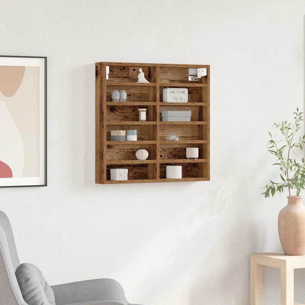 Vitrine Cabinet Old Wood 60x8,5x58 cm Engineered Wood
