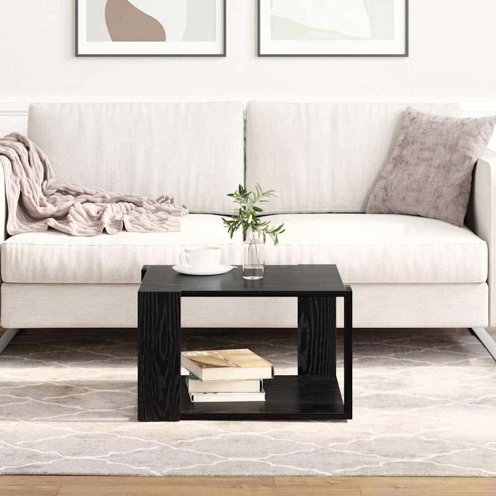 Coffee Table Black Oak 51,5x51,5x30 cm Engineered Wood