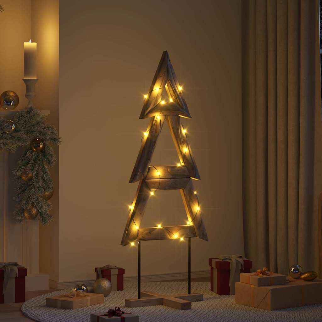 FROSTRO Christmas Tree with Stand Brown 150 cm Solid teak wood