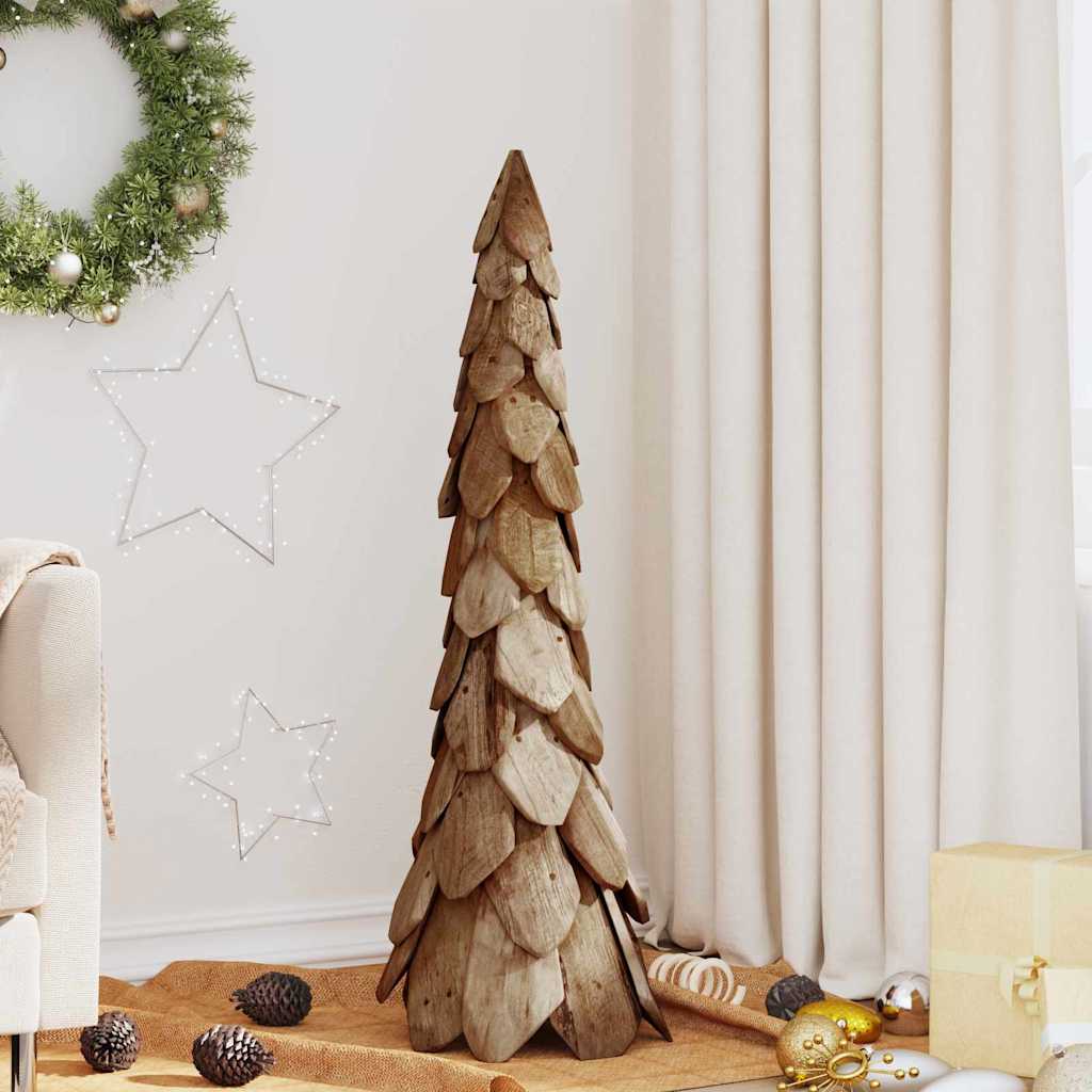 FROSTRO Christmas Tree with Stand Brown 110 cm Solid teak wood