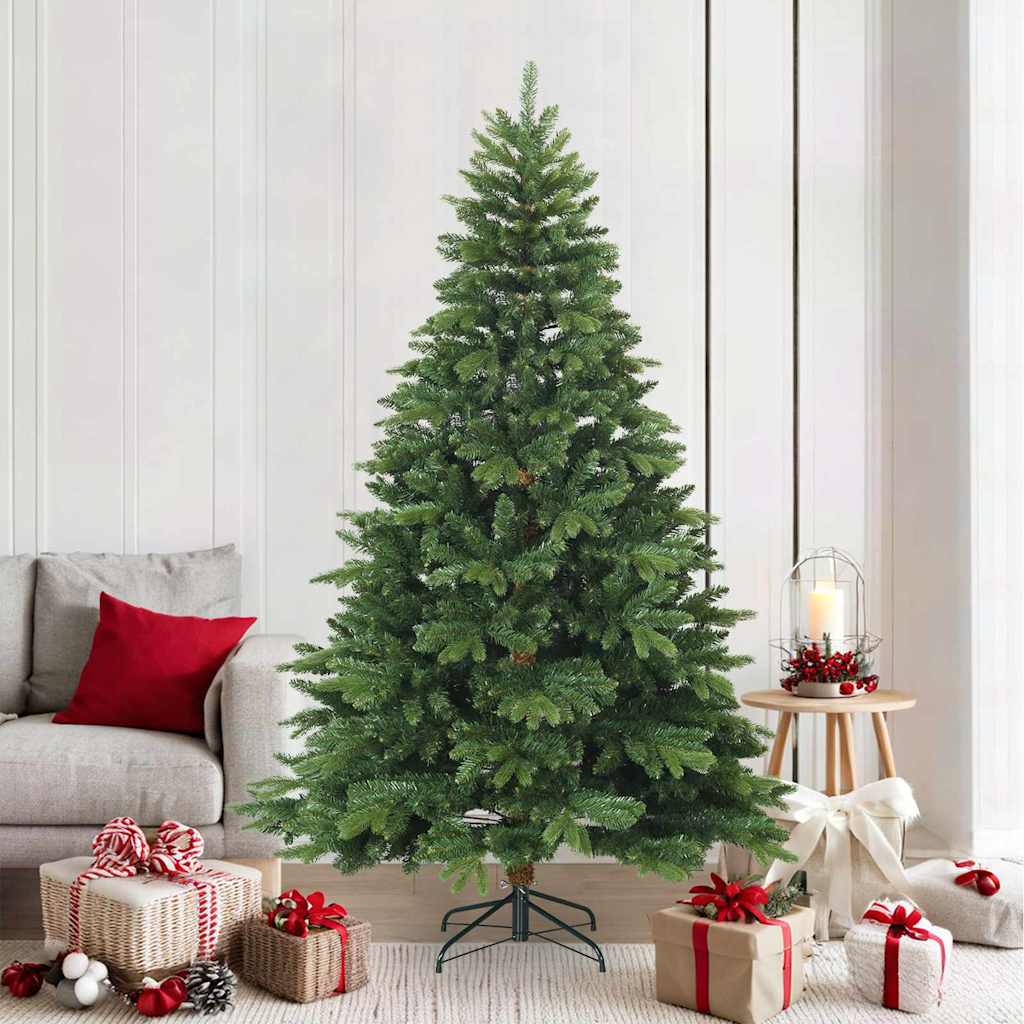 FLOSKA Artificial Hinged Christmas Tree Green 210 cm PVC, PE and steel