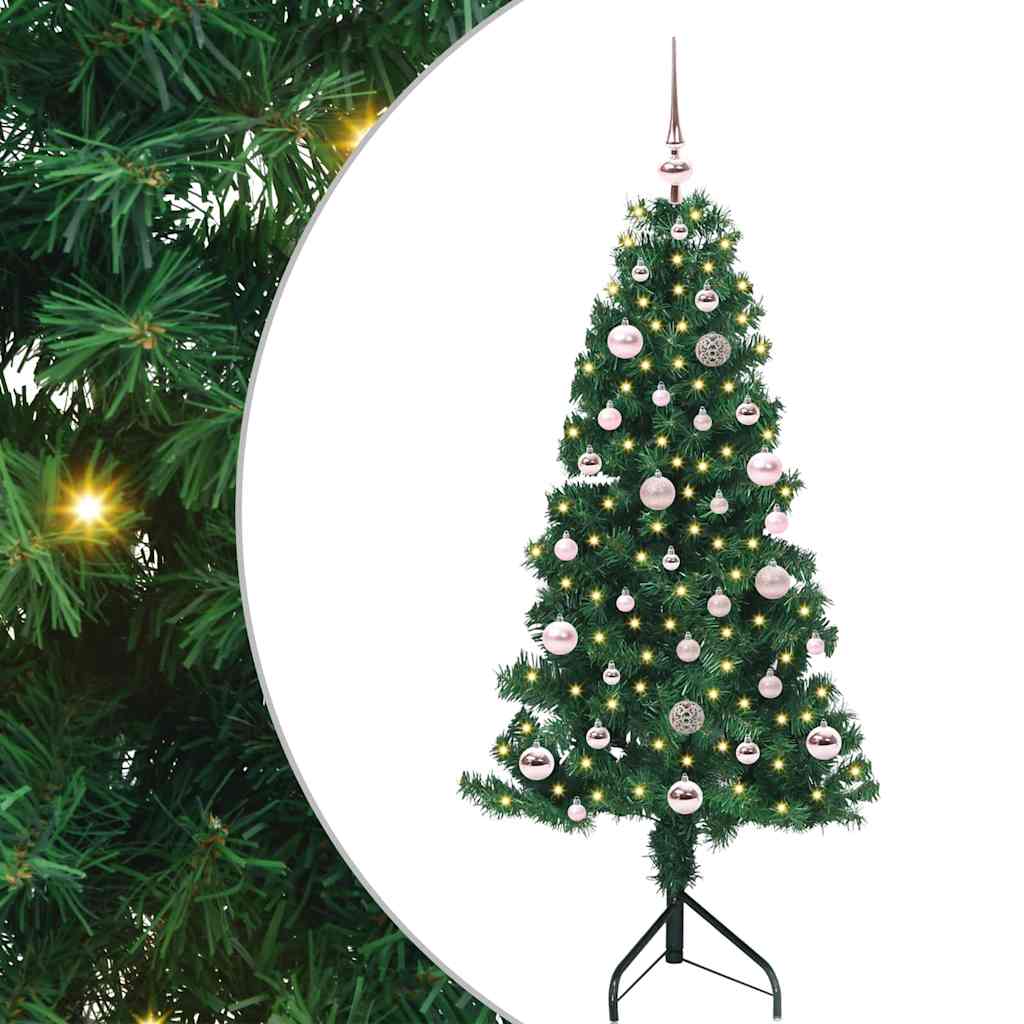 COZZIE Corner Artificial Christmas Tree Green 150 cm PVC and Metal
