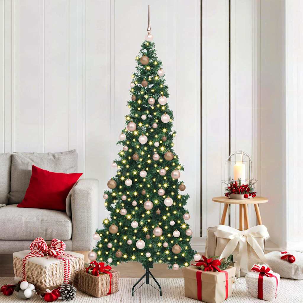 COZZIE Corner Artificial Christmas Tree Green 180 cm PVC and Metal