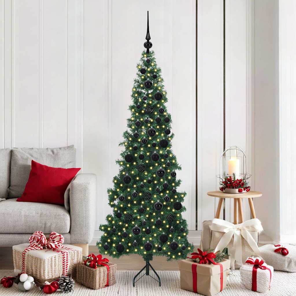 COZZIE Corner Artificial Christmas Tree Green 180 cm PVC and Metal