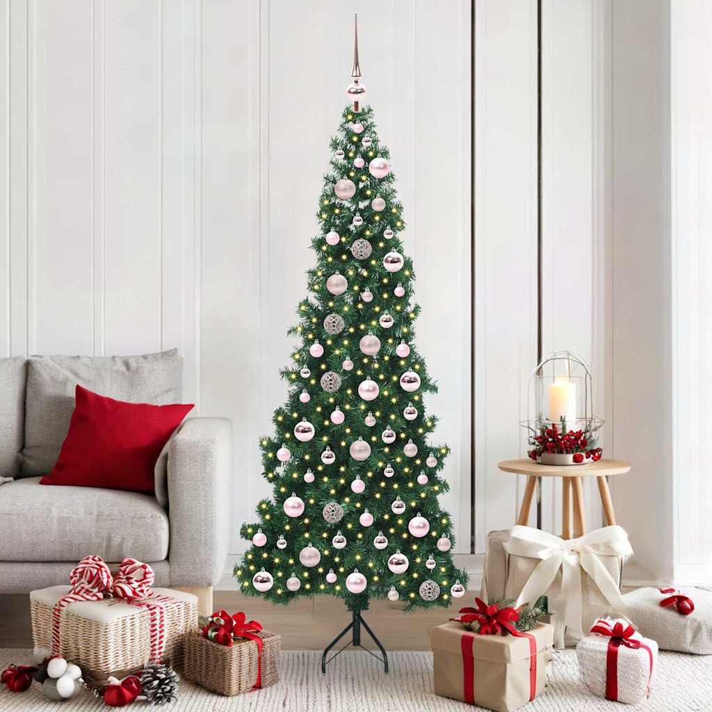 COZZIE Corner Artificial Christmas Tree Green 180 cm PVC and Metal