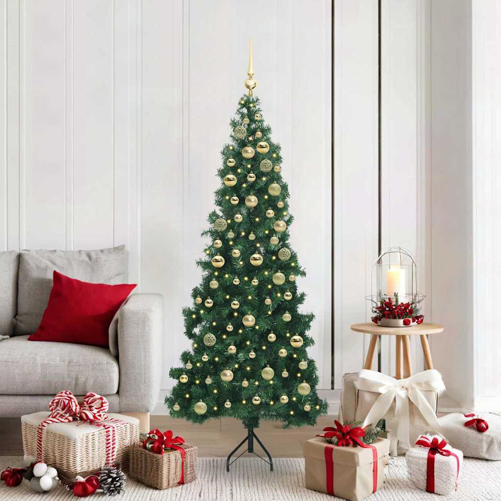 COZZIE Corner Artificial Christmas Tree Green 180 cm PVC and Metal