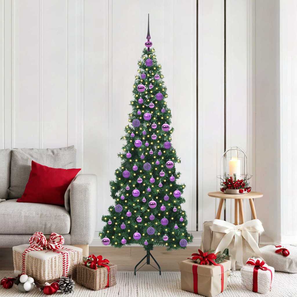 COZZIE Corner Artificial Christmas Tree Green 180 cm PVC and Metal