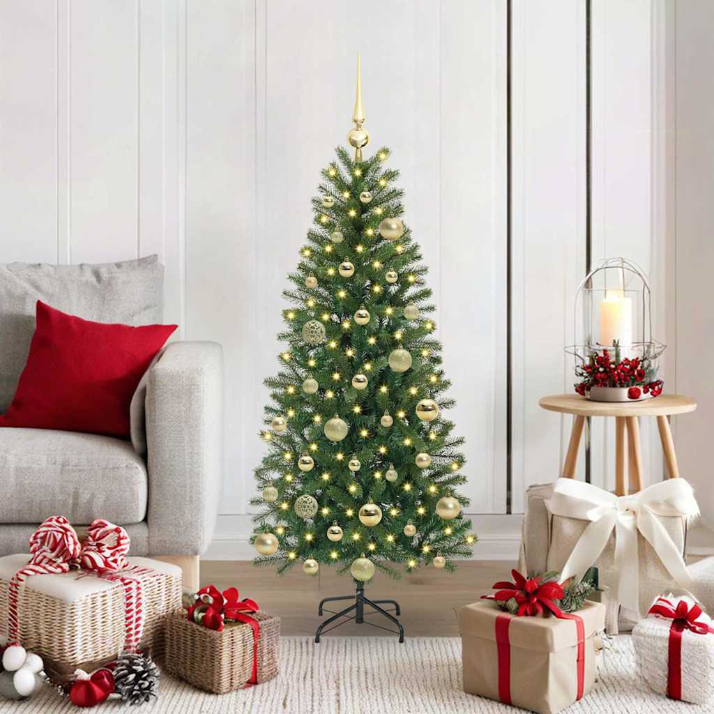 COZLYN Artificial Christmas Tree with 150 LEDs Green 120 cm PE and PVC