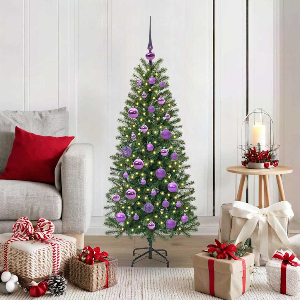 COZLYN Artificial Christmas Tree with 150 LEDs Green 120 cm PE and PVC