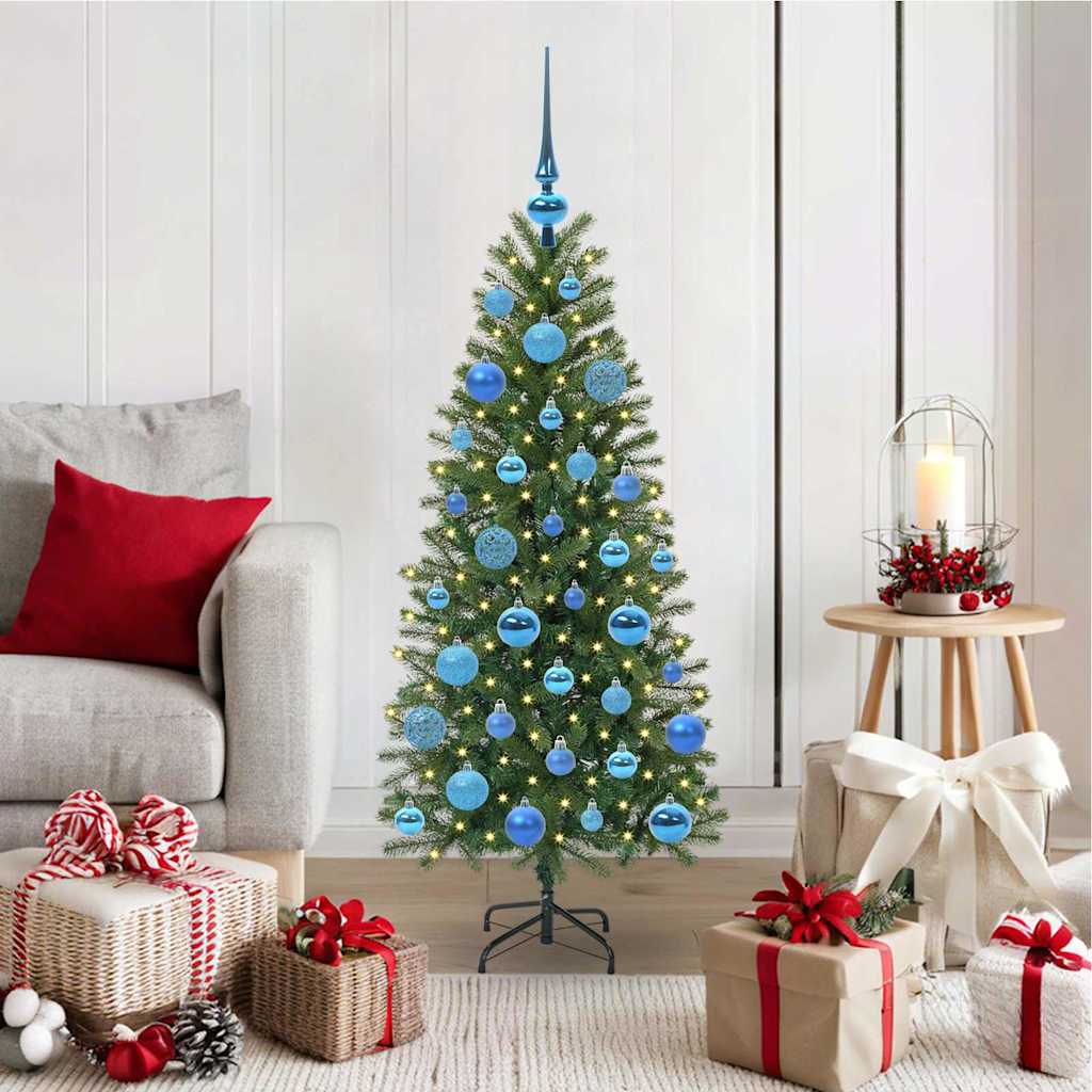 COZLYN Artificial Christmas Tree with 150 LEDs Green 120 cm PE and PVC