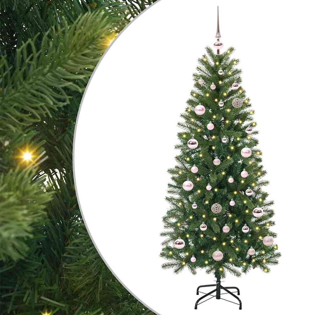COZLYN Artificial Christmas Tree with 150 LEDs Green 150 cm PE and PVC