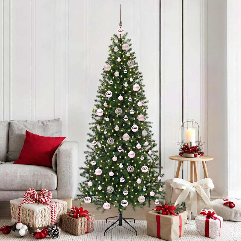 COZLYN Artificial Christmas Tree with 300 LEDs Green 180 cm PE and PVC