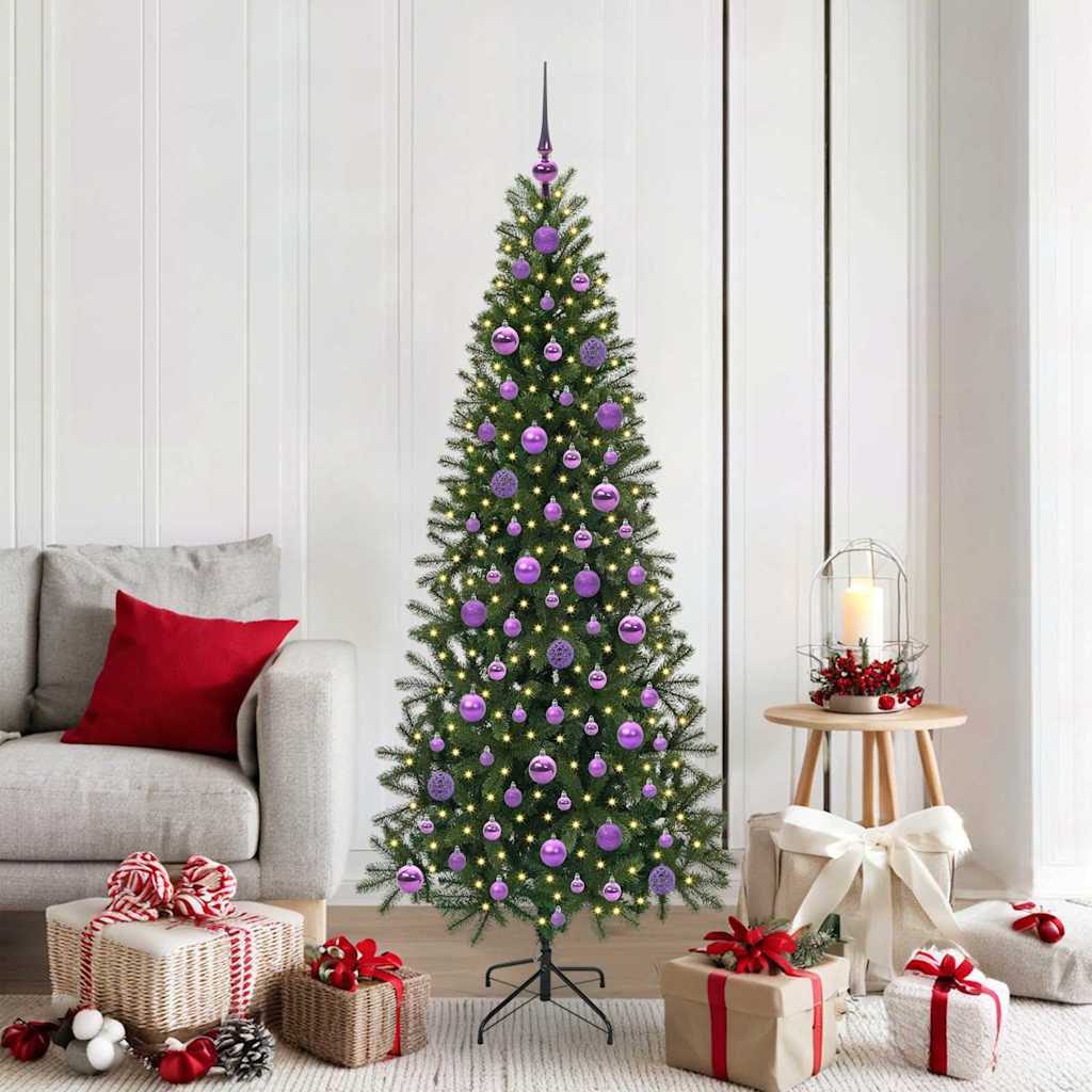 COZLYN Artificial Christmas Tree with 300 LEDs Green 180 cm PE and PVC