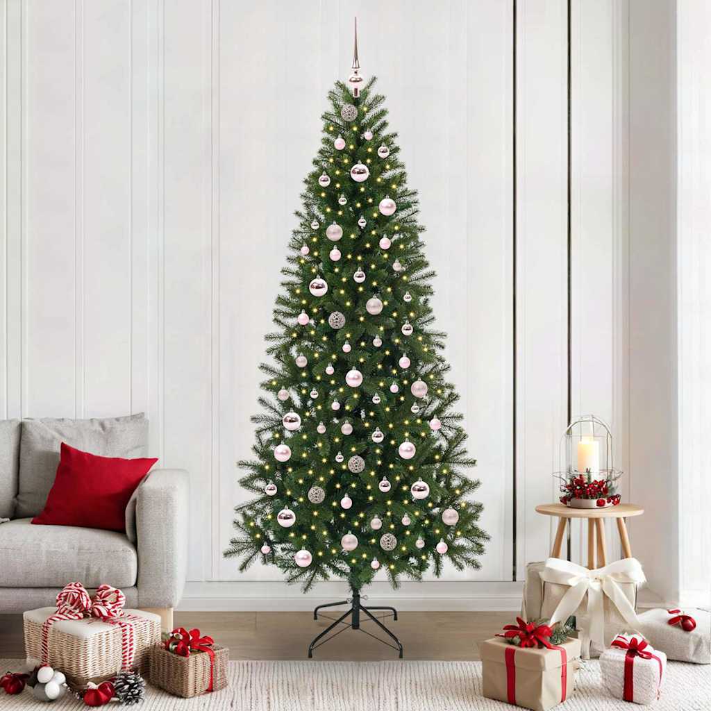 COZLYN Artificial Christmas Tree with 300 LEDs Green 210 cm PE and PVC