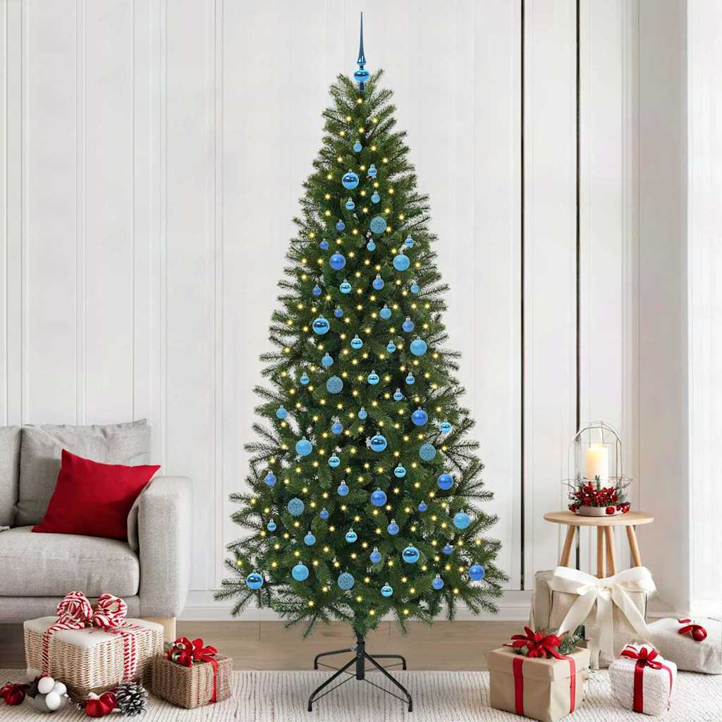 COZLYN Artificial Christmas Tree with 300 LEDs Green 240 cm PE and PVC