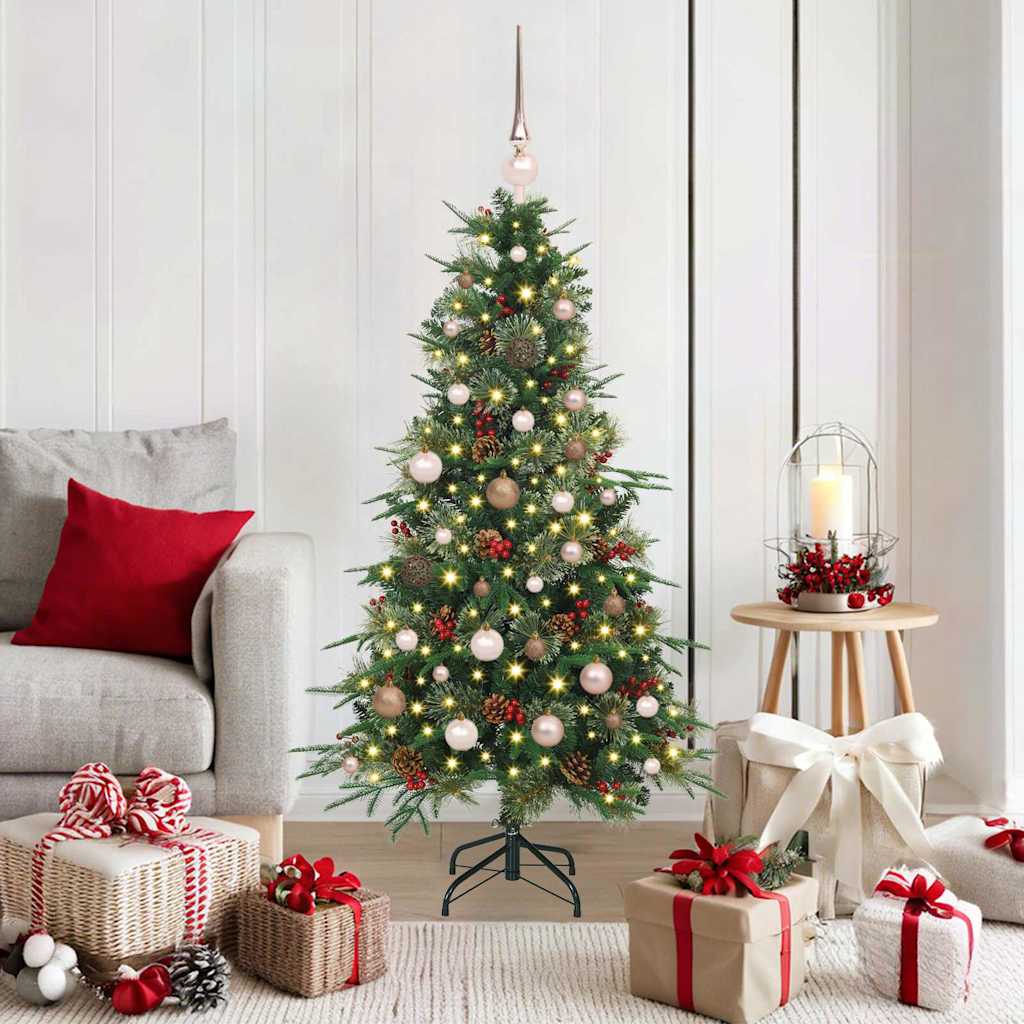 ELMIX Artificial Hinged Christmas Tree Green 150 cm PE and PVC
