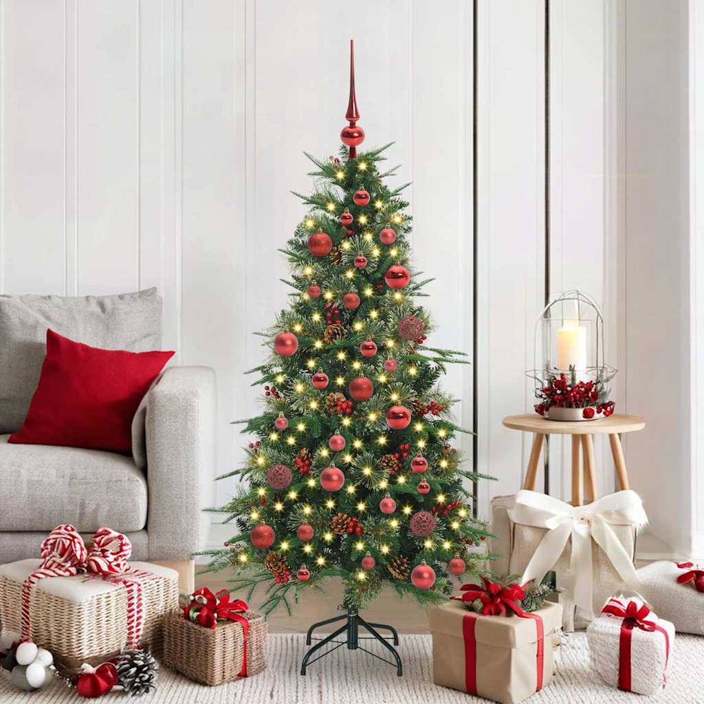ELMIX Artificial Hinged Christmas Tree Green 150 cm PE and PVC