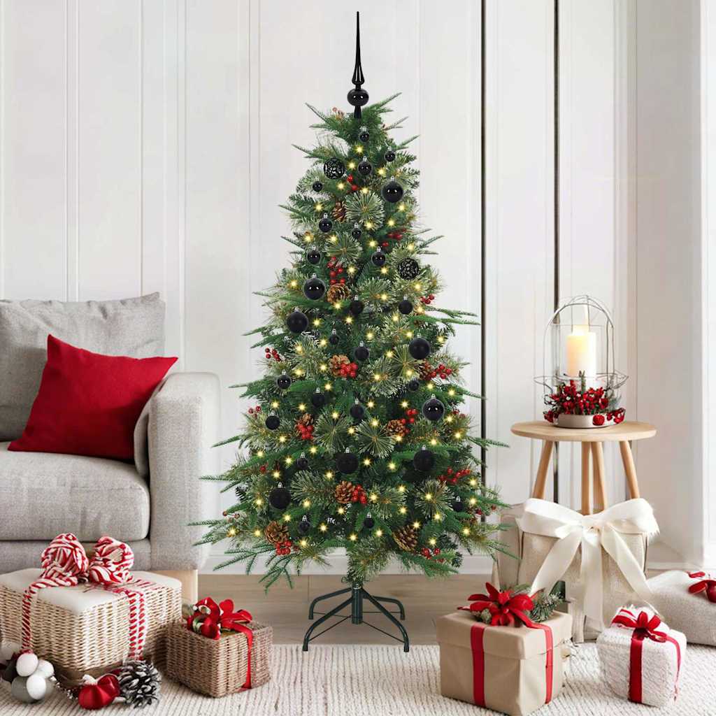 ELMIX Artificial Hinged Christmas Tree Green 150 cm PE and PVC
