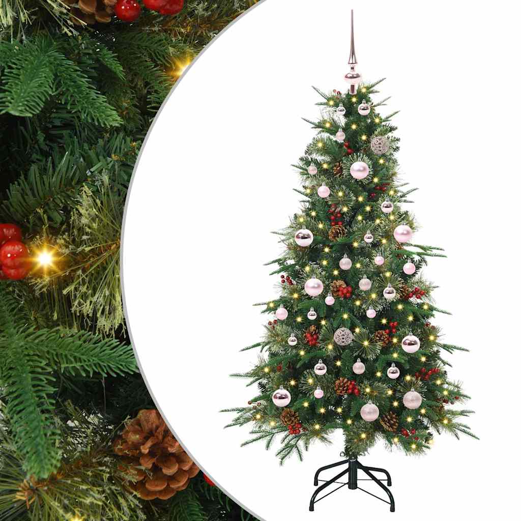 ELMIX Artificial Hinged Christmas Tree Green 150 cm PE and PVC