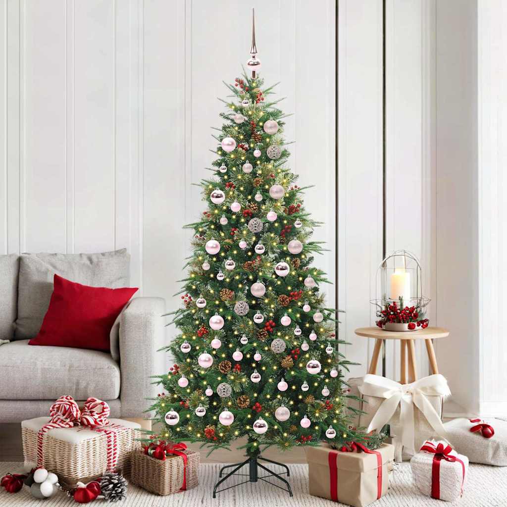 ELMIX Artificial Hinged Christmas Tree Green 180 cm PE and PVC
