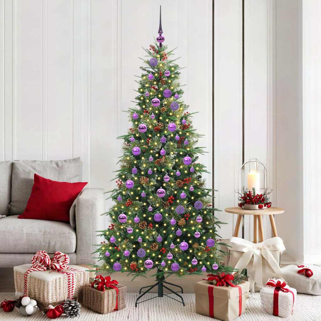 ELMIX Artificial Hinged Christmas Tree Green 180 cm PE and PVC