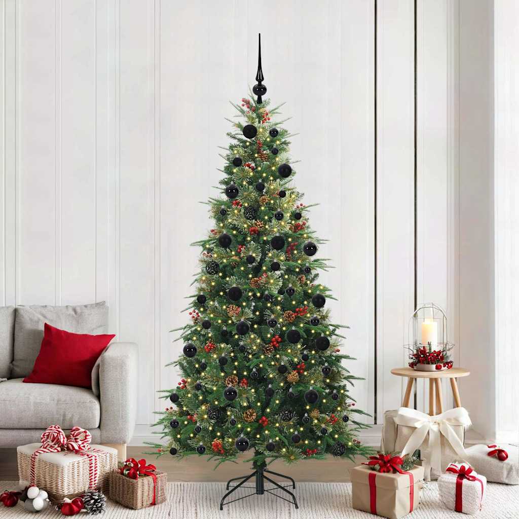 ELMIX Artificial Hinged Christmas Tree Green 210 cm PE and PVC