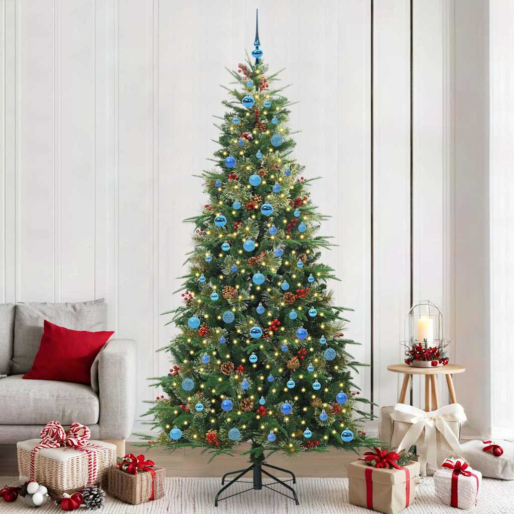 ELMIX Artificial Hinged Christmas Tree Green 240 cm PE and PVC