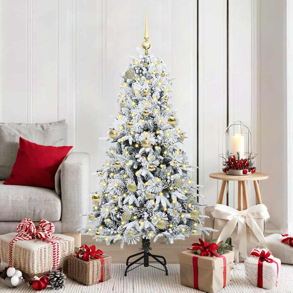 ELMIX Artificial Hinged Christmas Tree Green 150 cm PE and PVC