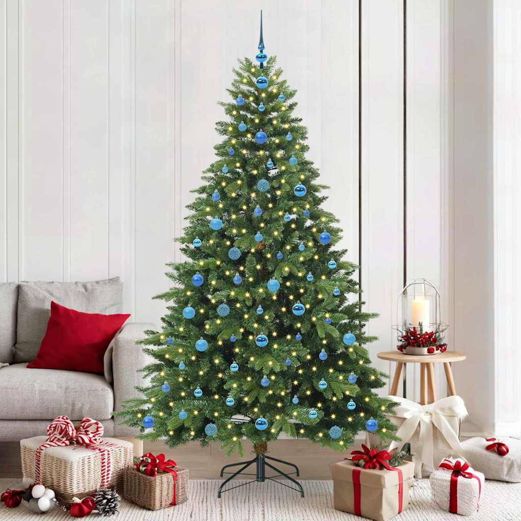 COZZIN Artificial Christmas Tree with 300 LEDs Green 210 cm PE and PVC