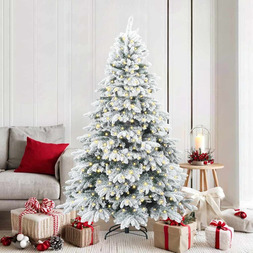 EMBERA Artificial Christmas Tree with 300 LEDs Green 180 cm PE and PVC