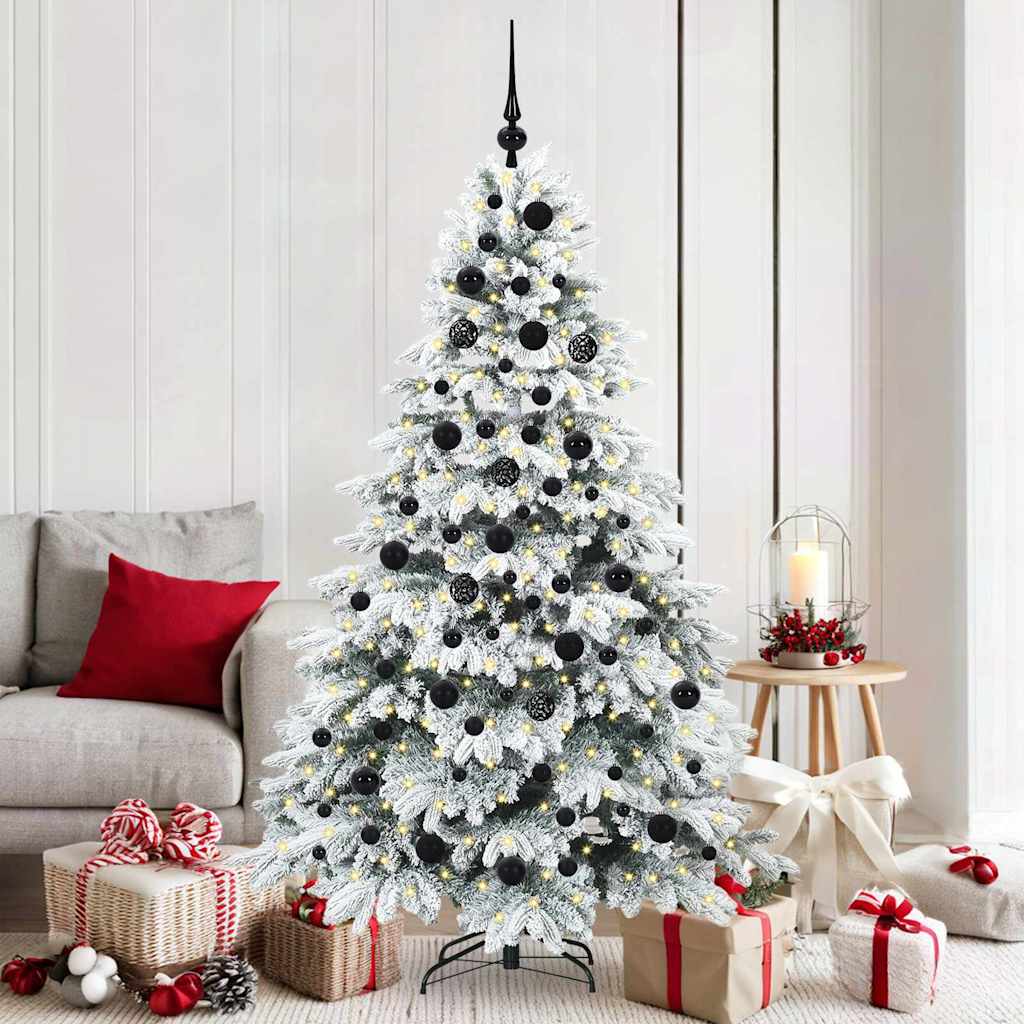 EMBERA Artificial Christmas Tree with 300 LEDs Green 180 cm PE and PVC