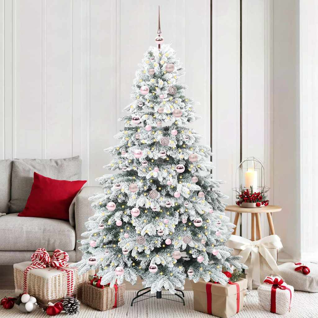 EMBERA Artificial Christmas Tree with 300 LEDs Green 180 cm PE and PVC