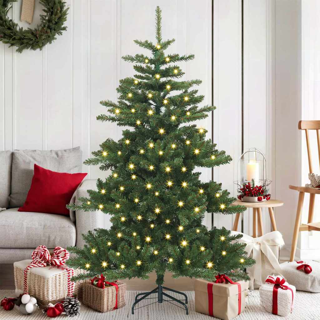 EMBERA Artificial Hinged Christmas Tree with 150 LEDs 150 cm PVC