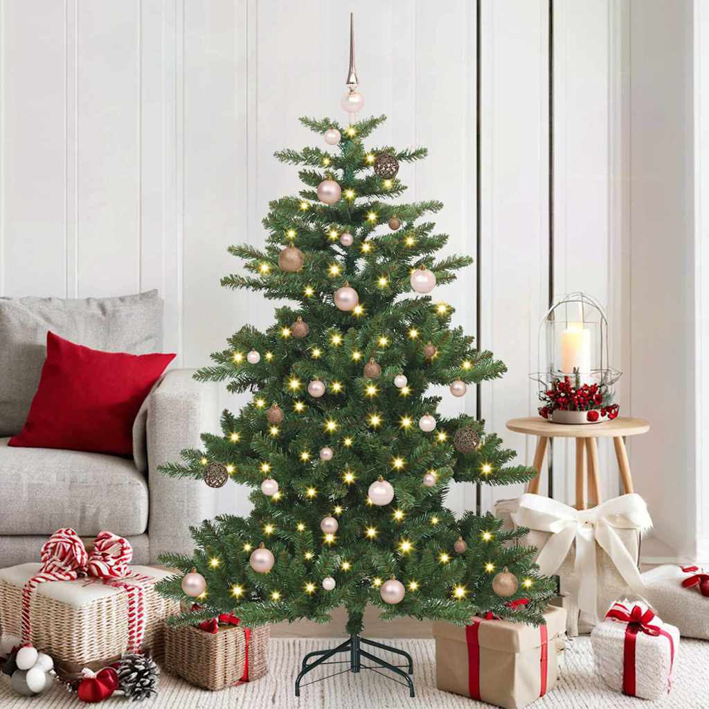 EMBERA Artificial Hinged Christmas Tree with 150 LEDs 150 cm PVC