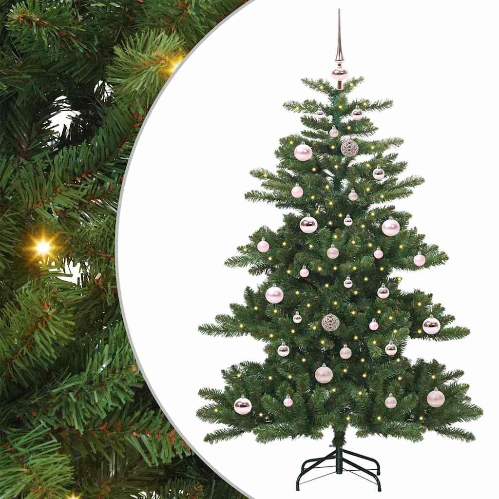 EMBERA Artificial Hinged Christmas Tree with 150 LEDs 150 cm PVC